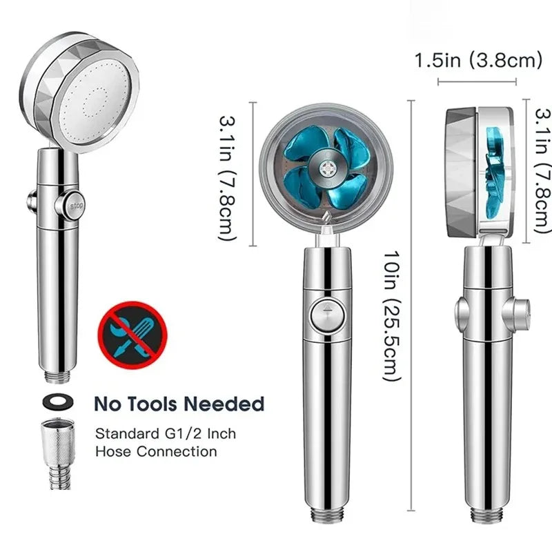 Fan Powered Shower Head